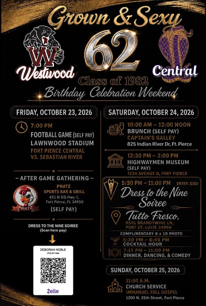 Class of 1982 Birthday Celebration Flyer